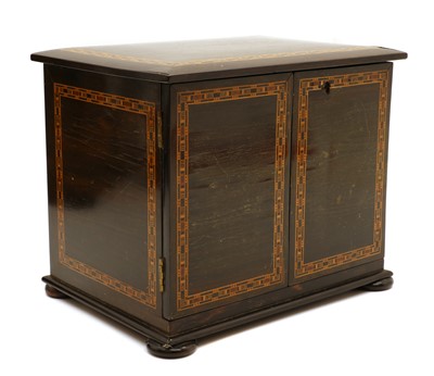Lot 130 - A Tunbridge Ware table cabinet