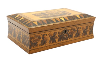 Lot 145 - A Tunbridge Ware Hever Castle box