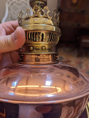 Lot 99 - A WAS Benson copper and brass standard lamp