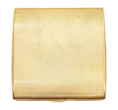 Lot 10 - A 9ct gold cigarette case