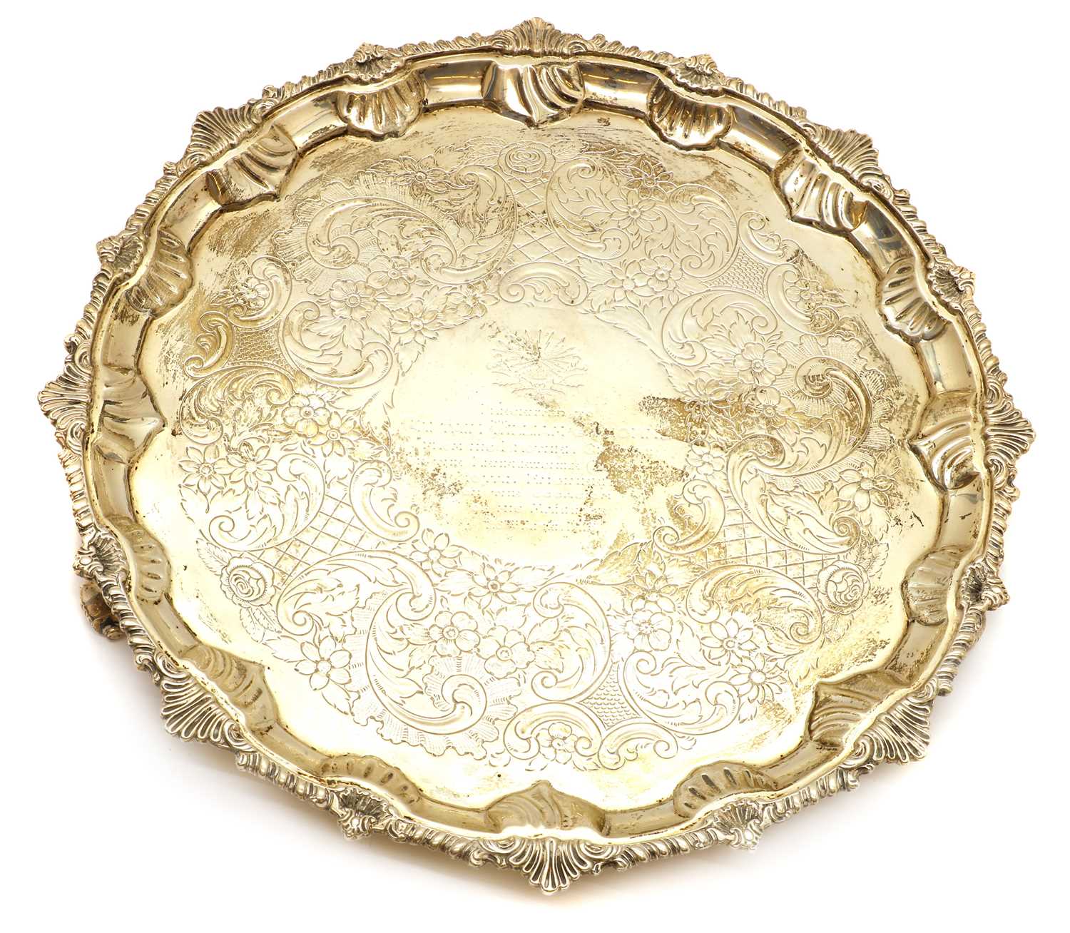 Lot 32 - A silver salver