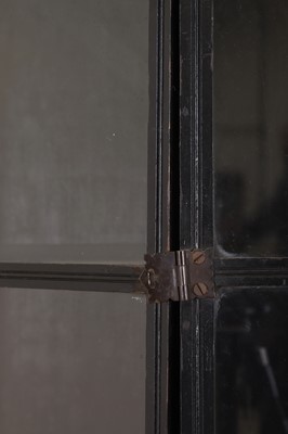 Lot 9 - An Aesthetic Period ebonised and glazed wooden corner cabinet