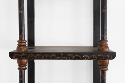 Lot 26 - A set of Regency-style chinoiserie hanging shelves