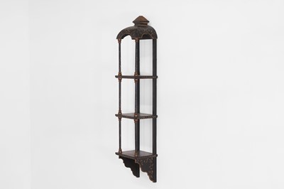 Lot 26 - A set of Regency-style chinoiserie hanging shelves