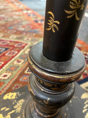 Lot 63 - An export lacquered floor lamp