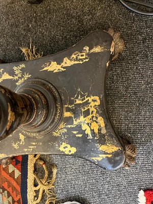 Lot 63 - An export lacquered floor lamp