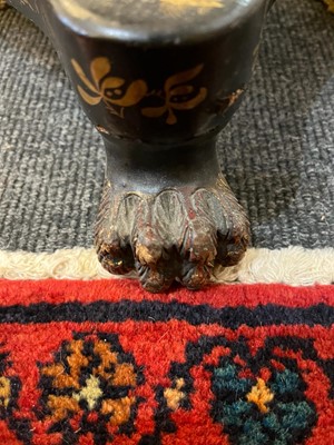 Lot 63 - An export lacquered floor lamp