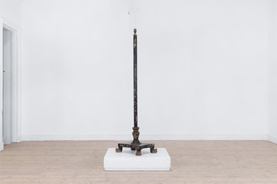 Lot 63 - An export lacquered floor lamp