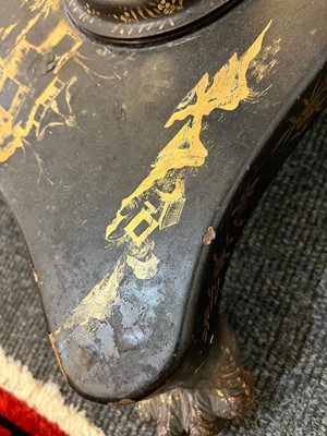 Lot 63 - An export lacquered floor lamp