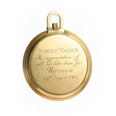 Lot 315 - An 18ct gold Patek Philippe open faced pocket watch