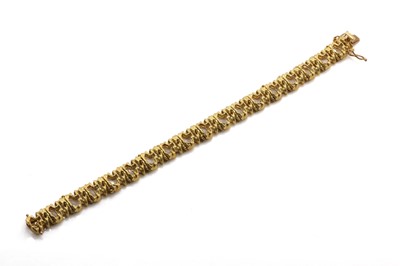Lot 22 - A modern 18ct gold link bracelet, by Ben Rosenfield