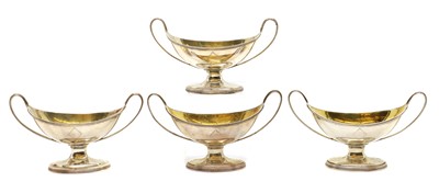 Lot 13 - A matched set of four George III silver salts
