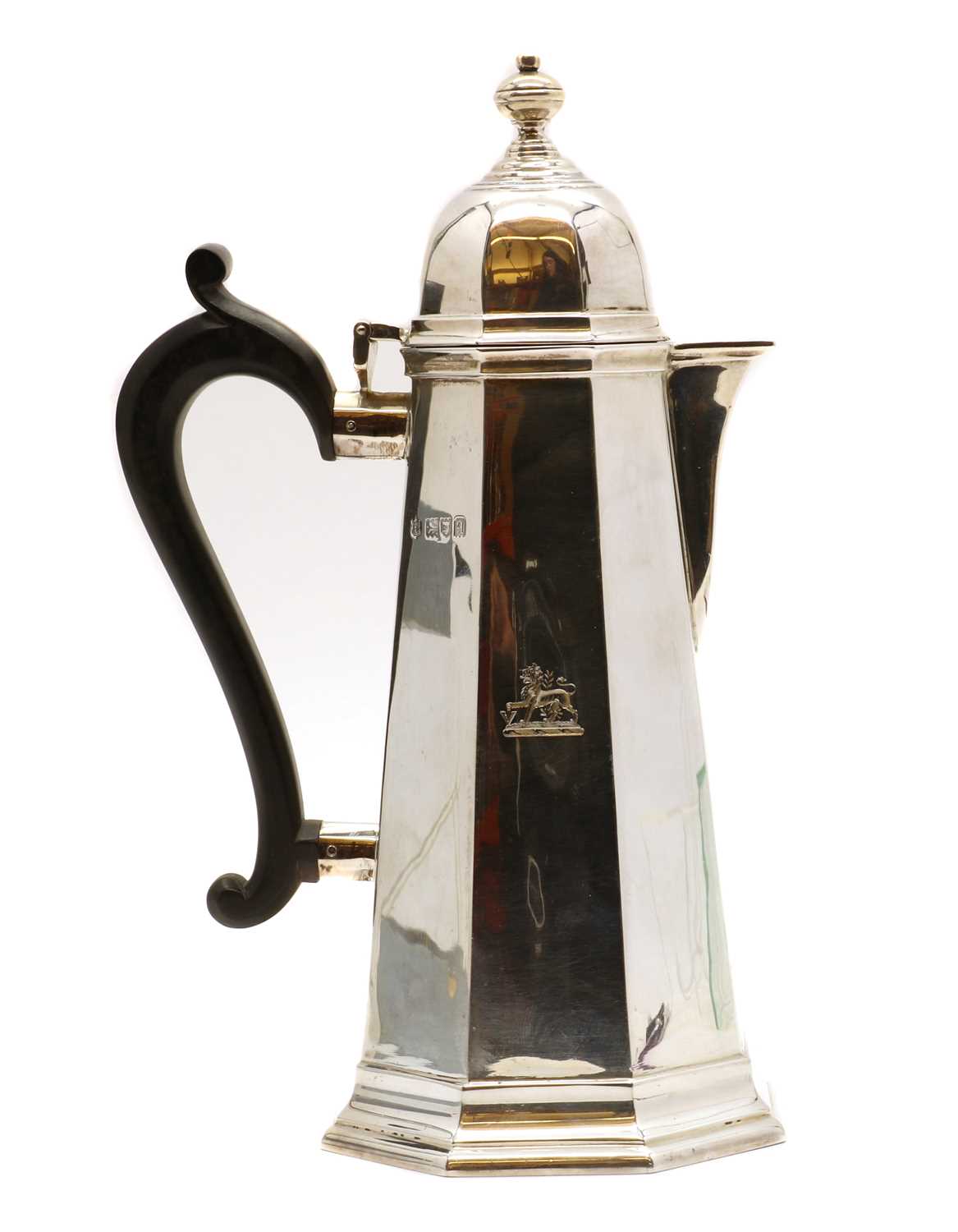 Lot 45 - A silver coffee pot