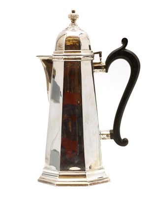 Lot 45 - A silver coffee pot