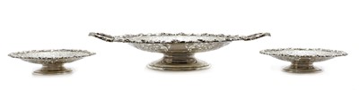 Lot 35 - A George VI silver pierced dish