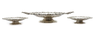 Lot 35 - A George VI silver pierced dish