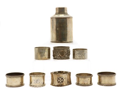 Lot 46 - A silver tea canister