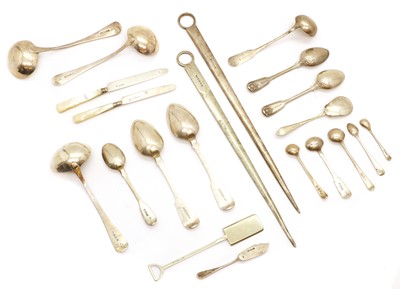 Lot 51 - A collection of silver flatware