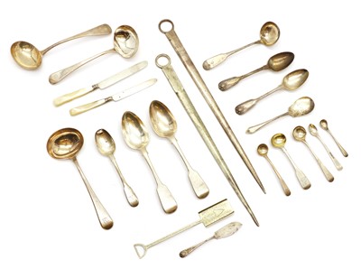 Lot 51 - A collection of silver flatware