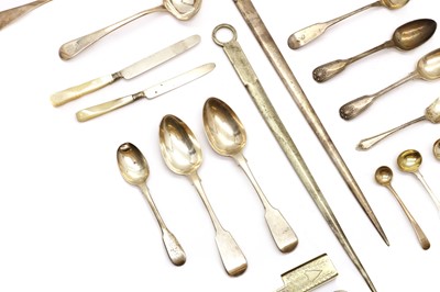 Lot 51 - A collection of silver flatware