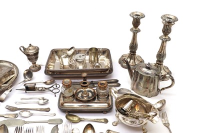 Lot 58 - A collection of Sheffield plate and other silver-plated wares