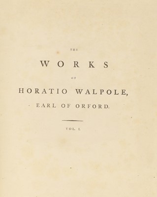 Lot 399 - WALPOLE, Horace