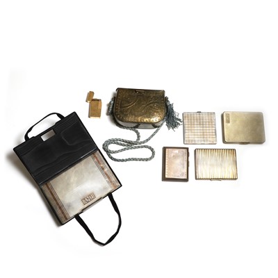 Lot 326 - A collection of silver cigarette cases and other items