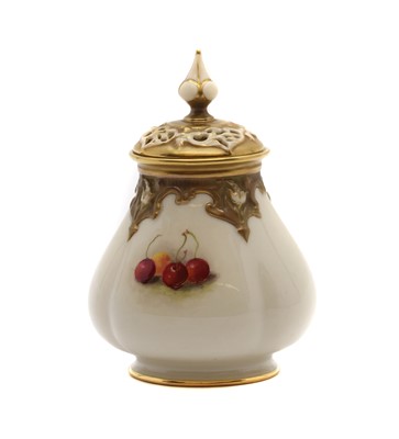 Lot 89 - A Royal Worcester porcelain pot pourri