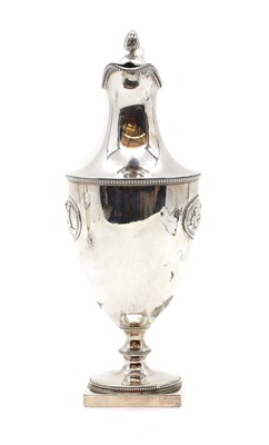 Lot 2 - A George III silver ewer and cover