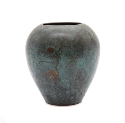 Lot 145 - A WMF Ikora bronze vase