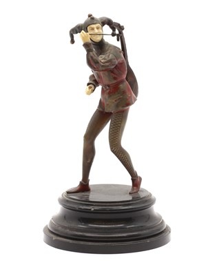 Lot 119 - A cold painted bronze figure