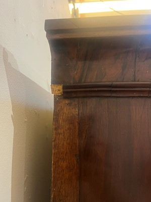 Lot 25 - A George II figured walnut secretaire chest on chest