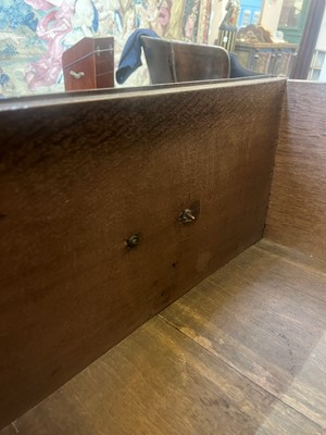 Lot 25 - A George II figured walnut secretaire chest on chest