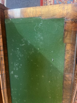 Lot 25 - A George II figured walnut secretaire chest on chest