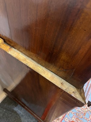 Lot 25 - A George II figured walnut secretaire chest on chest