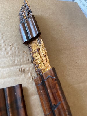 Lot 25 - A George II figured walnut secretaire chest on chest