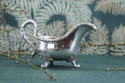 Lot 244 - A Victorian silver sauce boat