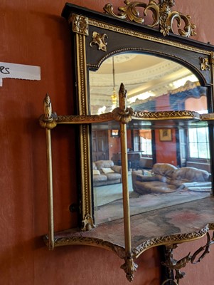 Lot 49 - A pair of parcel gilt wall shelves