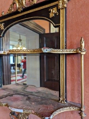 Lot 49 - A pair of parcel gilt wall shelves