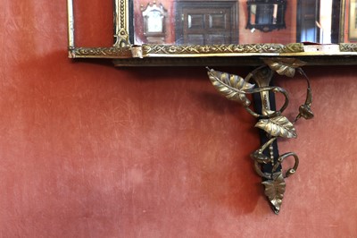 Lot 49 - A pair of parcel gilt wall shelves