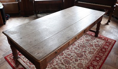 Lot 35 - An oak library table