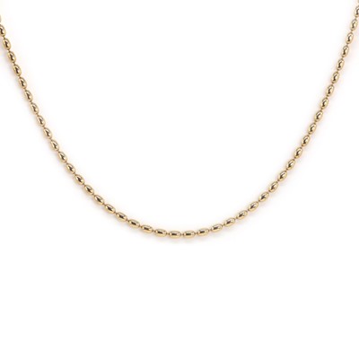 Lot 140 - A 9ct gold ball link necklace