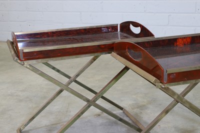 Lot 72 - A pair of faux tortoiseshell tray tables