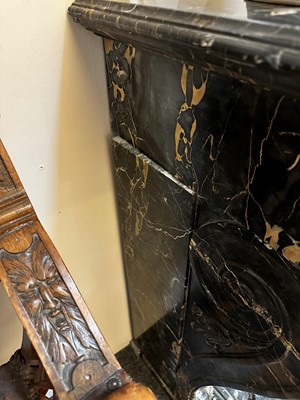 Lot 24 - A Nero Portoro marble console table