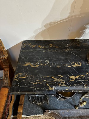 Lot 24 - A Nero Portoro marble console table