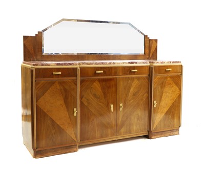 Lot 550 - An Art Deco walnut sideboard