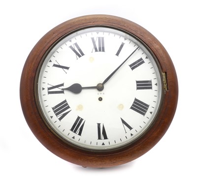 Lot 109 - A mahogany GPO wall clock