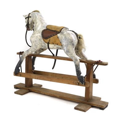 Lot 255 - A Victorian dapple grey rocking horse