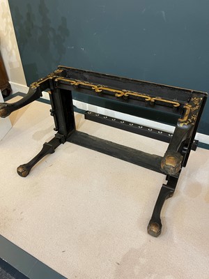 Lot 13 - A black lacquer and gilt-japanned chest on stand