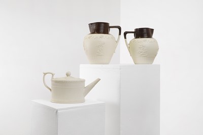 Lot 394 - A group of white stoneware ceramics